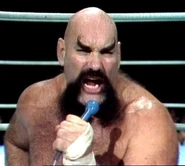 Ox Baker on microphone